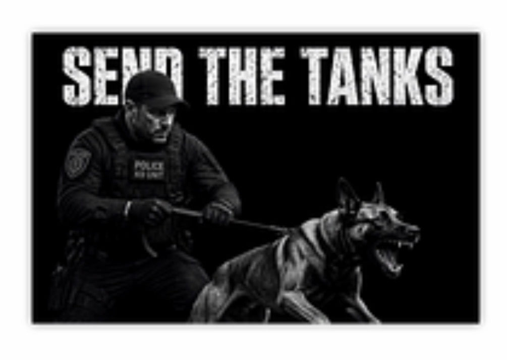 Send the Tanks Sticker - K9