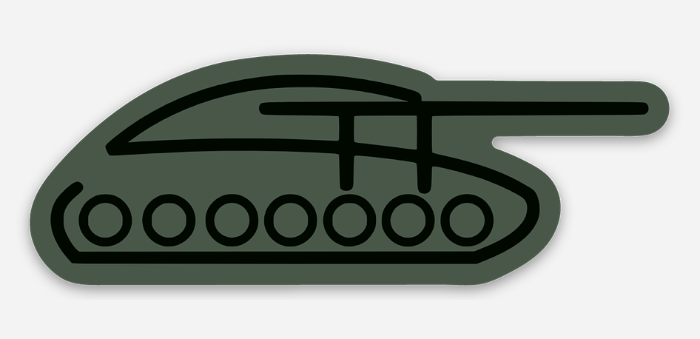 Send the Tanks Logo Sticker